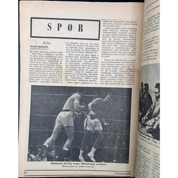 1967 Axis Turkish Muhammad Ali Cassius Clay Magazine Boxing Fighter Greatest - Picture 3 of 5